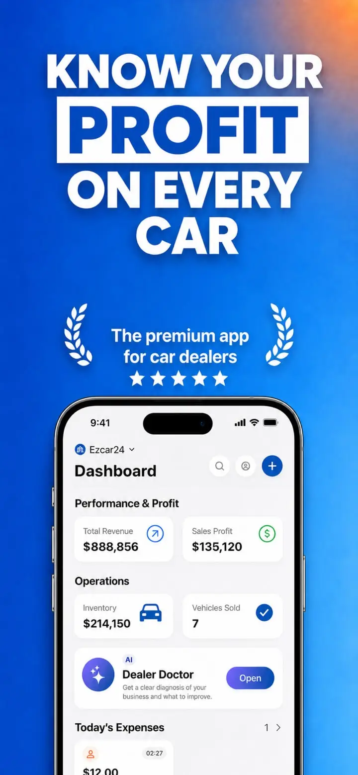 Car Dealer Tracker — Ekran 1