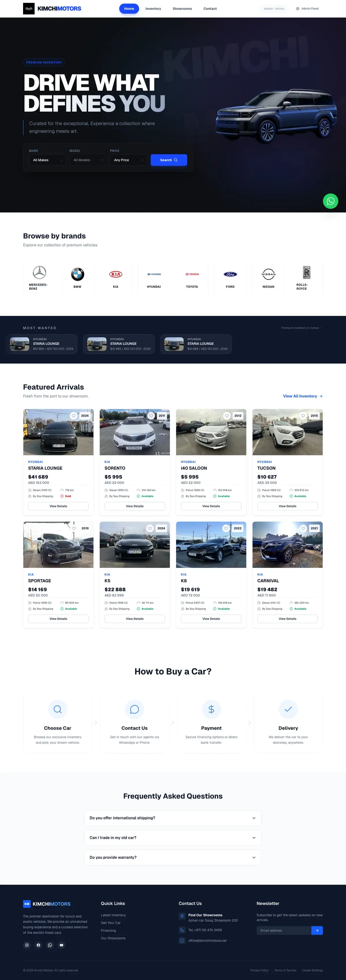 Kimchi Motors — Ekran 2