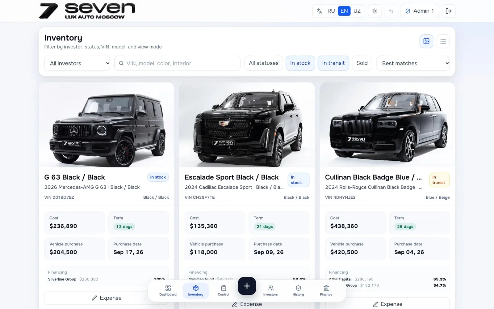 7cars — Ekran 2