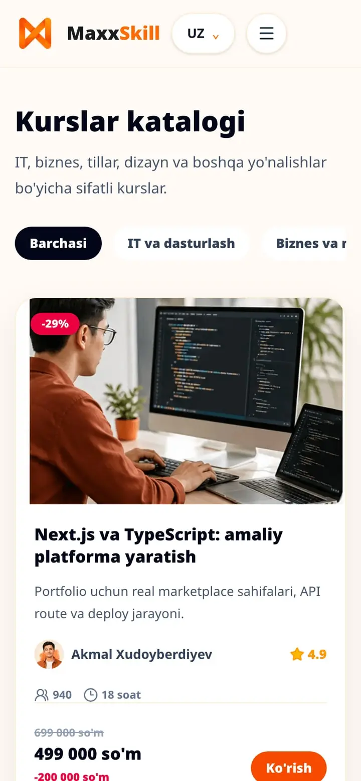 MaxxSkill — Ekran 3
