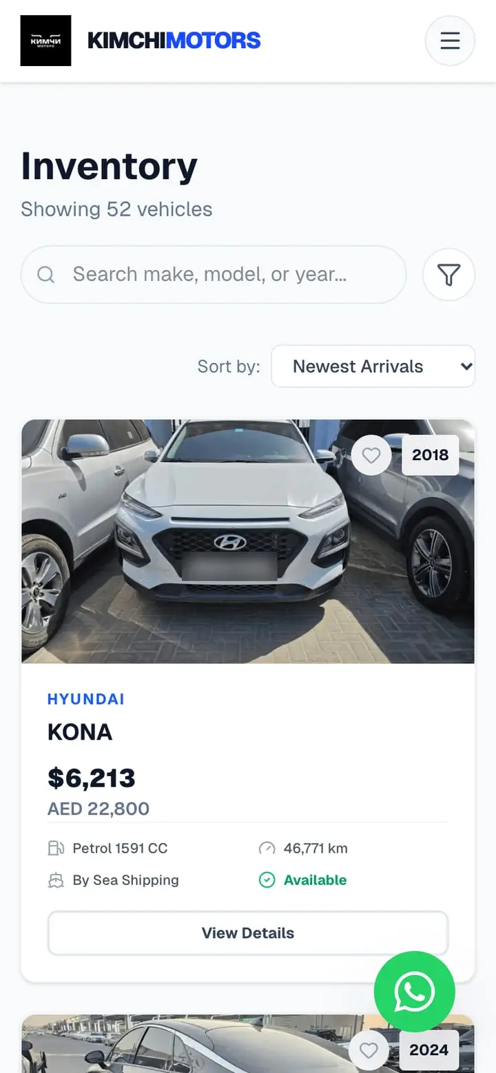 Kimchi Motors — Ekran 3